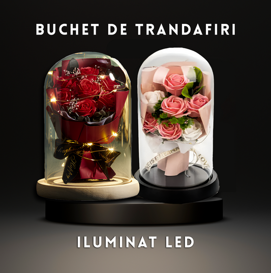 Buchet De 7 TRANDAFIRI ™ - BUCHET ETERN CRISTAL